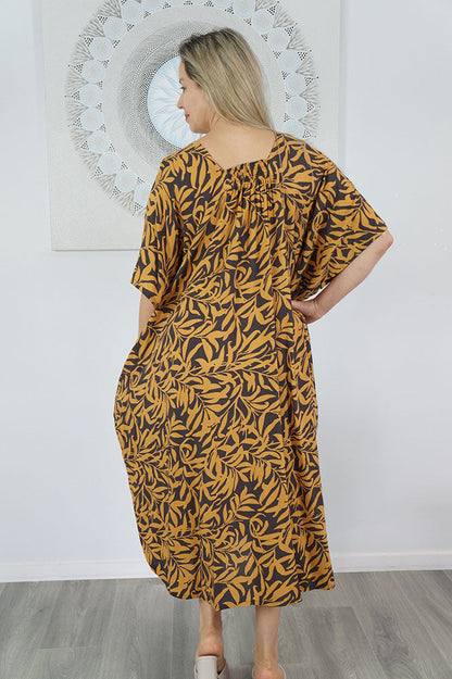 Bermuda Kaftan "Wild Leaf"