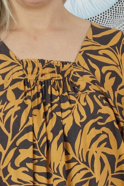 Bermuda Kaftan "Wild Leaf"