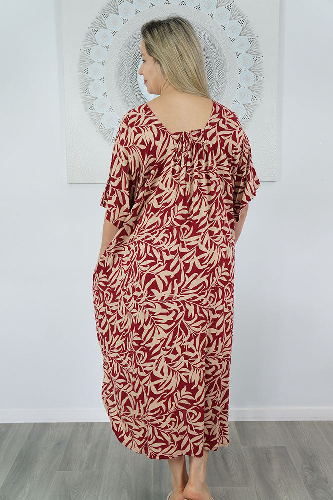 Bermuda Kaftan "Wild Leaf"