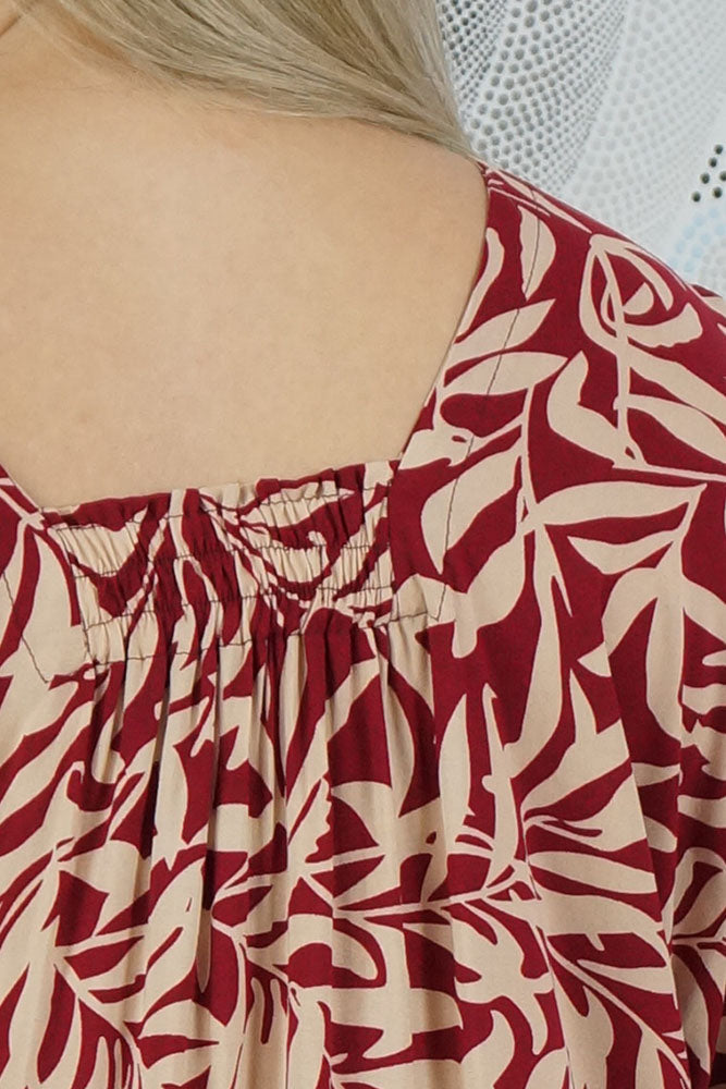 Bermuda Kaftan "Wild Leaf"