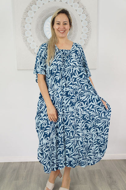 Bermuda Kaftan "Wild Leaf"