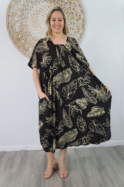 Bermuda Kaftan "Autumn Leaves"