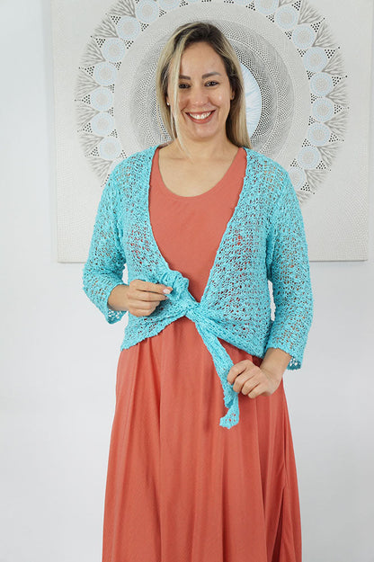 Knitted Bolero Top "Popcorn"