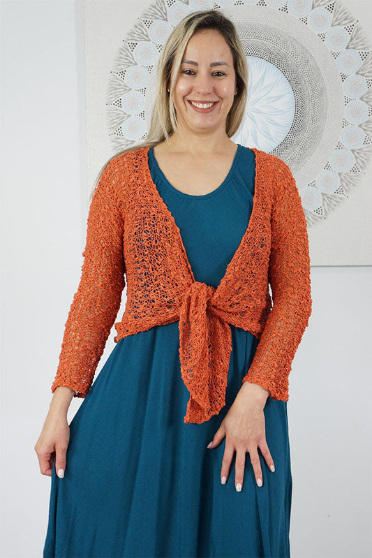 Knitted Bolero Top "Popcorn"