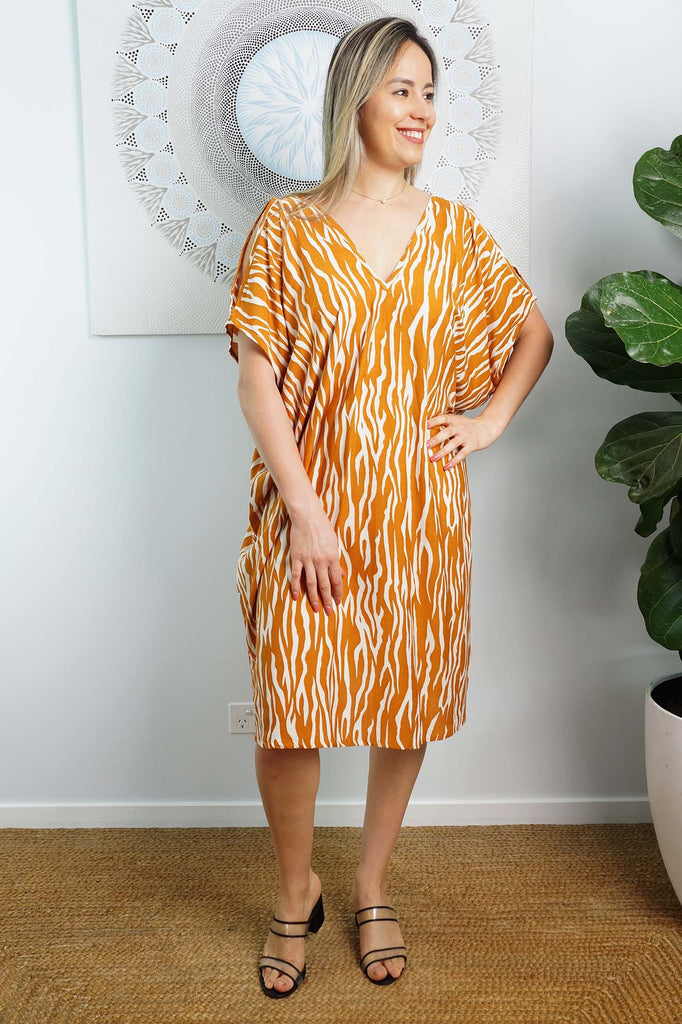 Drifter Dress "Zebra" Print