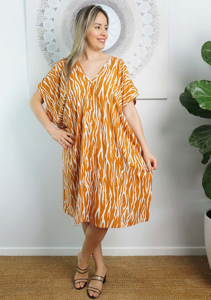 Drifter Dress "Zebra" Print