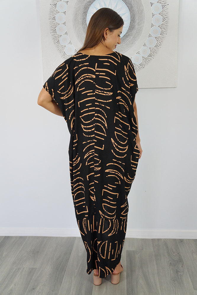 Frilled Toga Dress "Half Moon"