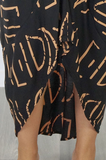 Frilled Toga Dress "Half Moon"