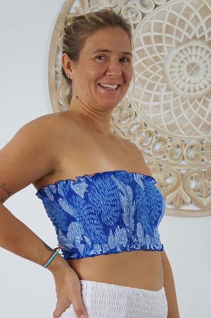Frilled Boob Tube "Leaves"