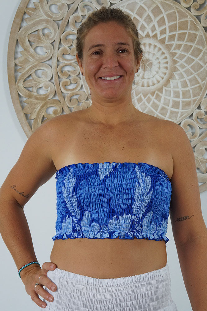Frilled Boob Tube "Leaves"