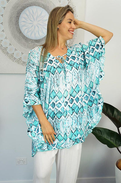 Jasmin Top "Abstract Diamond"