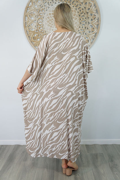 Long Kaftan "Large Zebra"