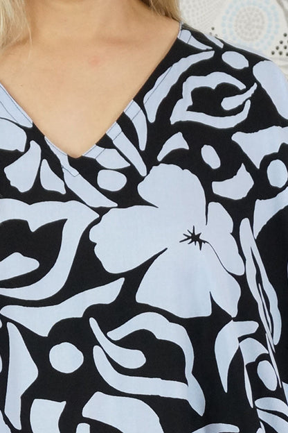 Premium Long Kaftan "Island Flower"