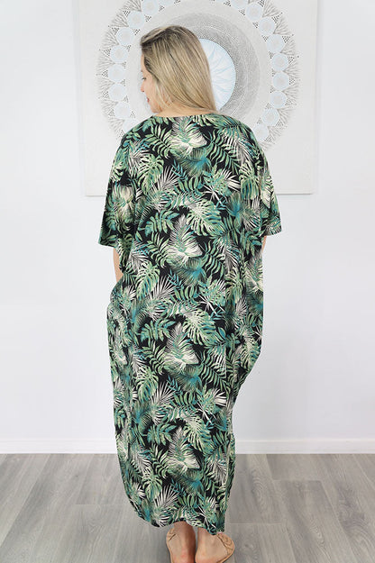 Premium Long Kaftan "Tree Fern"