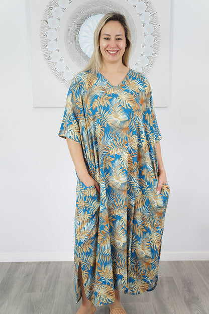 Premium Long Kaftan "Tree Fern"