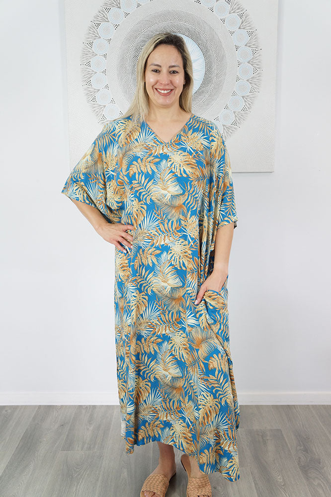Premium Long Kaftan "Tree Fern"