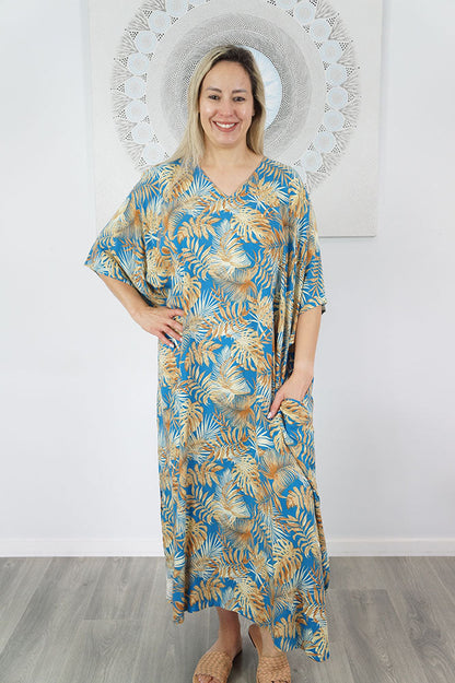 Premium Long Kaftan "Tree Fern"