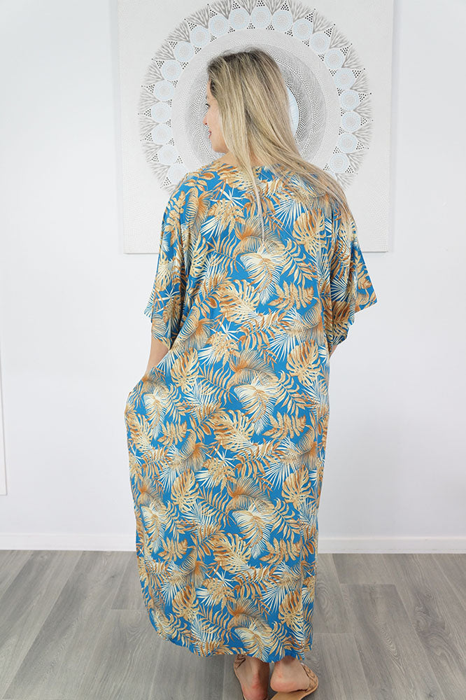 Premium Long Kaftan "Tree Fern"