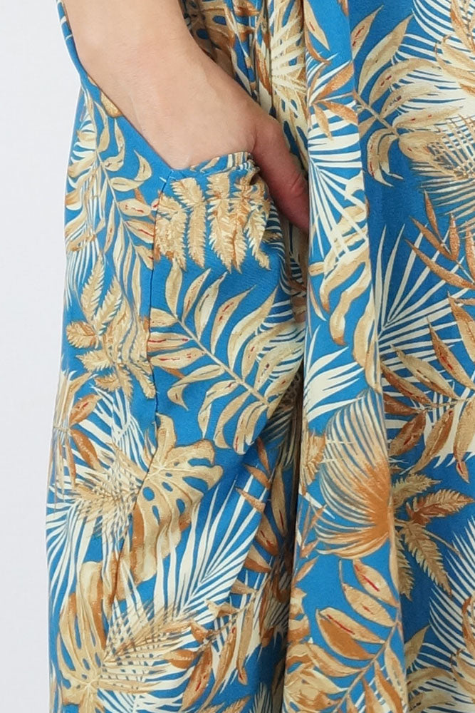 Premium Long Kaftan "Tree Fern"