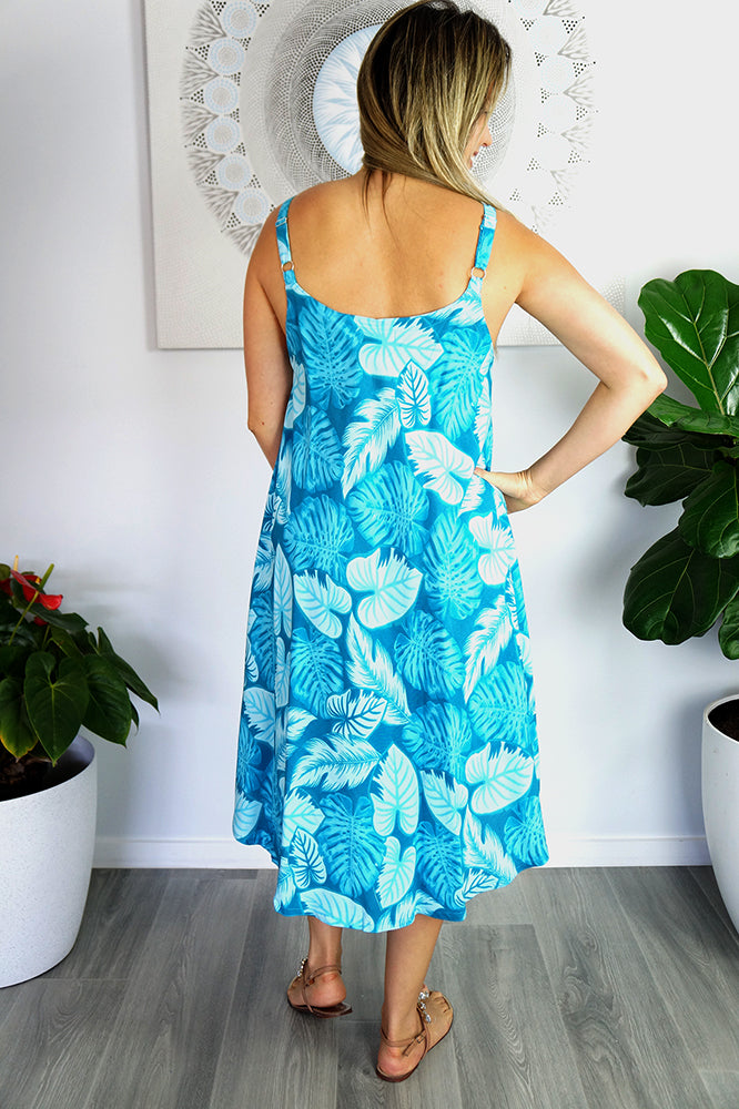 Montego Dress "Leaves"