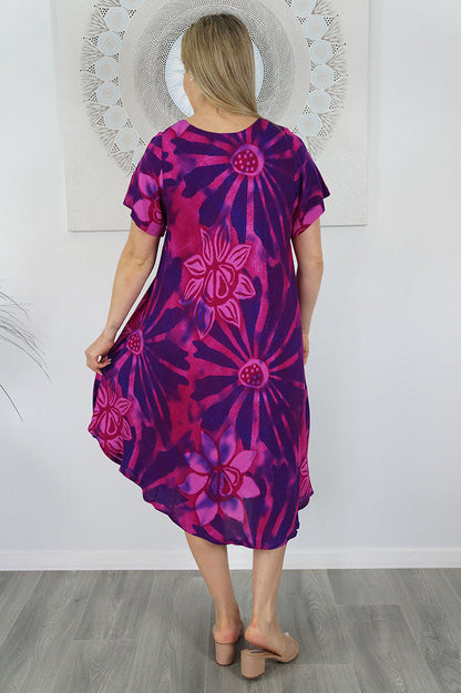 Newport Dress "Rising Sun" print