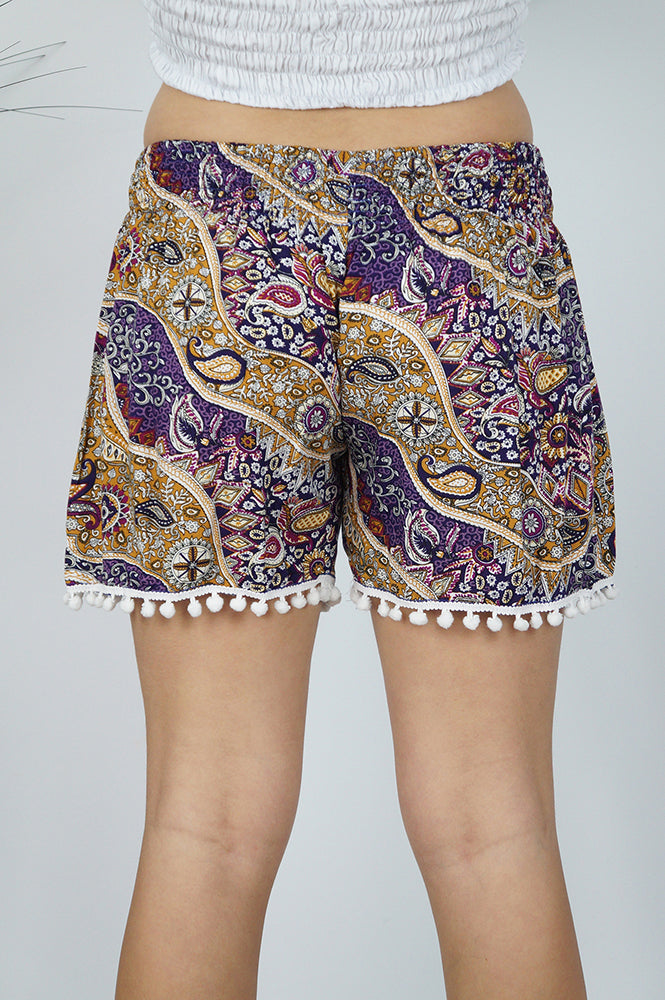 Pom Pom Short "Paisley"