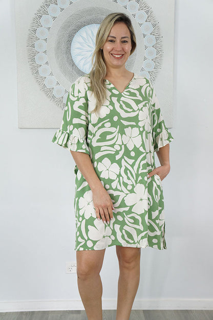 Raglan Tunic "Island Flower"
