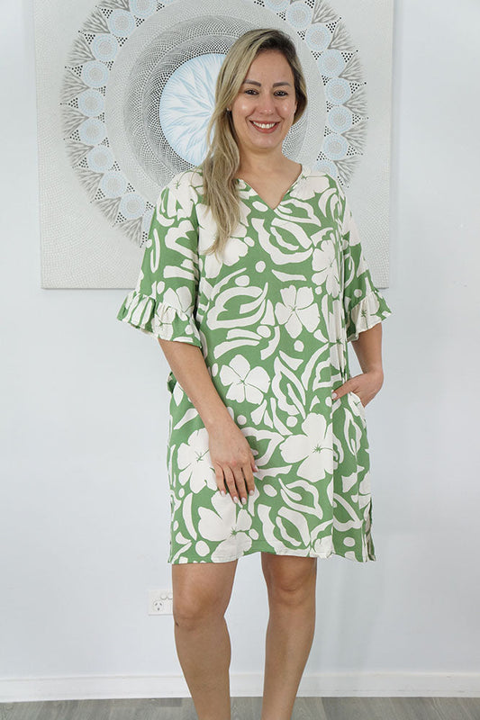 Raglan Tunic "Island Flower"