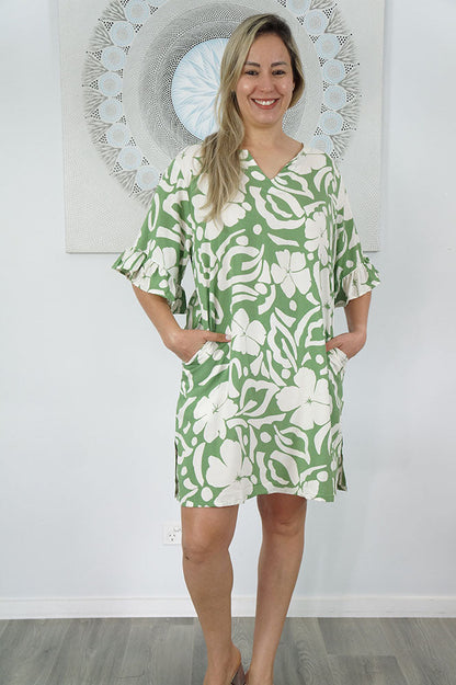 Raglan Tunic "Island Flower"