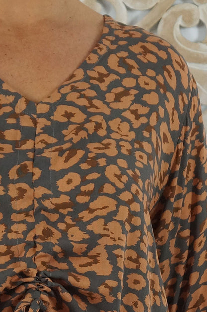 Ruched Top "Leopard"