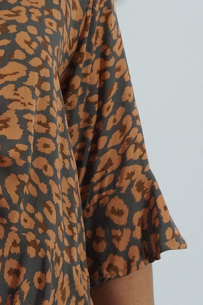 Ruched Top "Leopard"