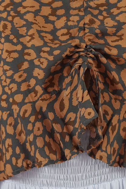 Ruched Top "Leopard"