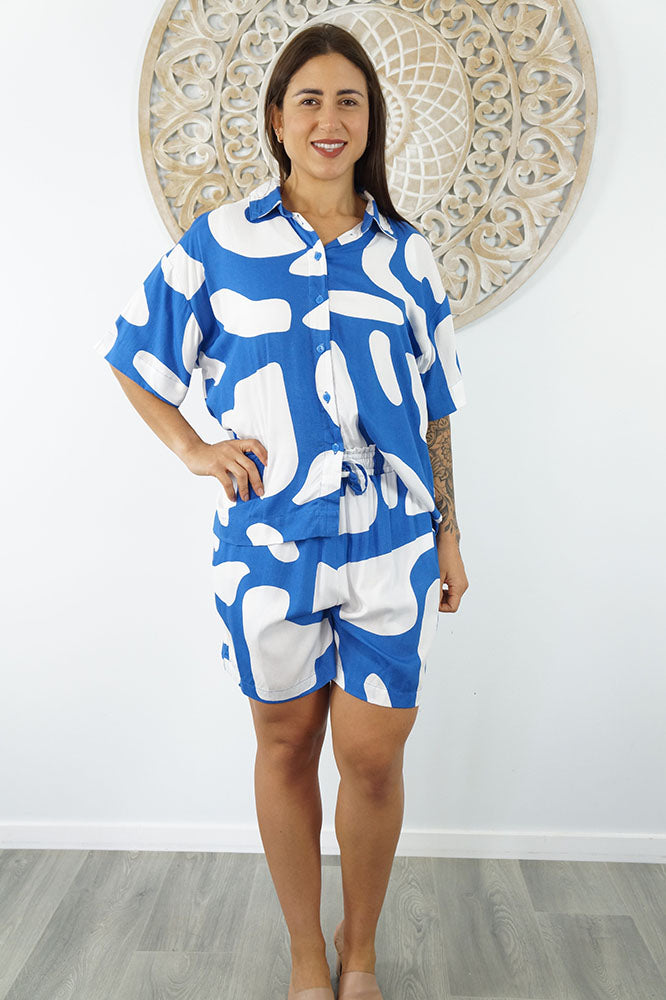 Abbey Shirt & Summer Short "Abstract Geo"