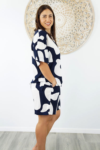 Abbey Shirt & Summer Short "Abstract Geo"