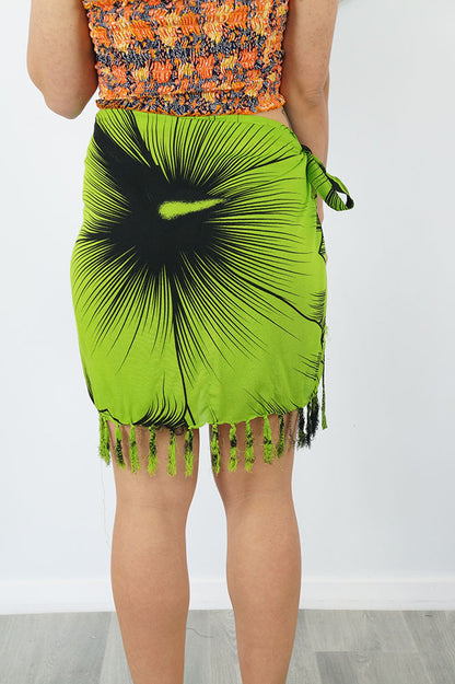 Short Bikini Tie "Big Hibiscus"