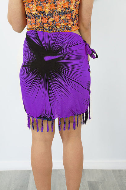 Short Bikini Tie "Big Hibiscus"