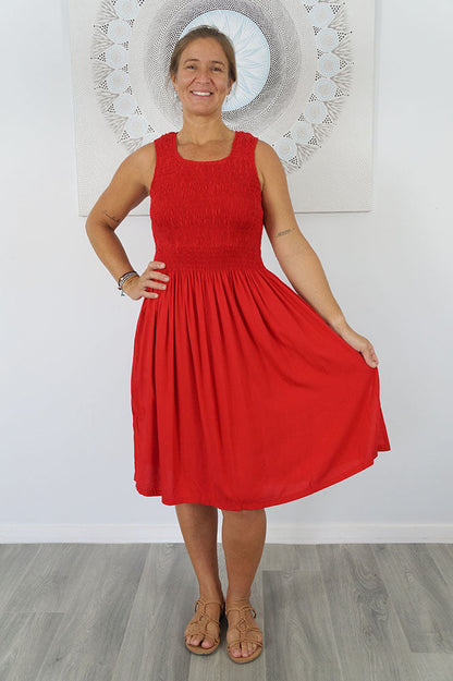 Singlet Smock Dress "Plain" colours