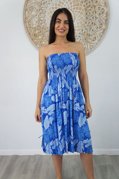 Smock Dress "Leaves"