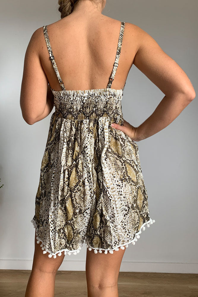 Smock Jumpsuit "Snake"
