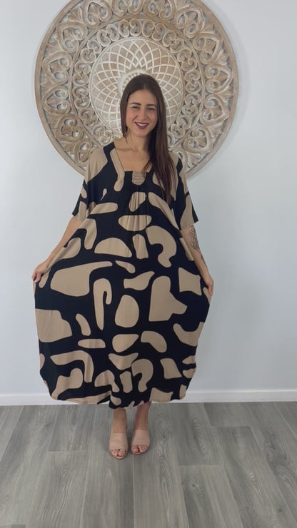 Bermuda Kaftan "Abstract Geo"