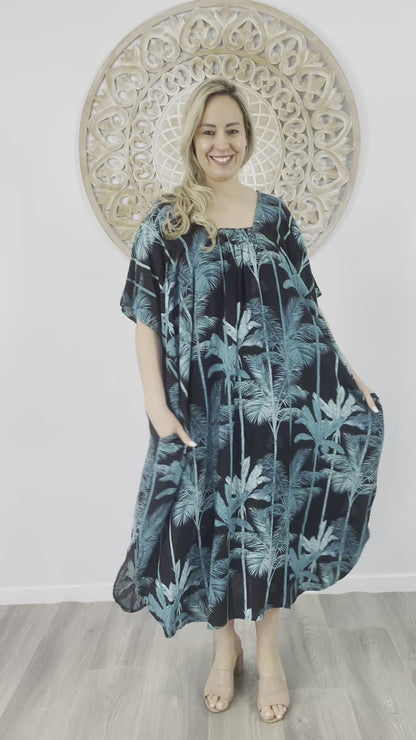Bermuda Kaftan "Tall Trees"