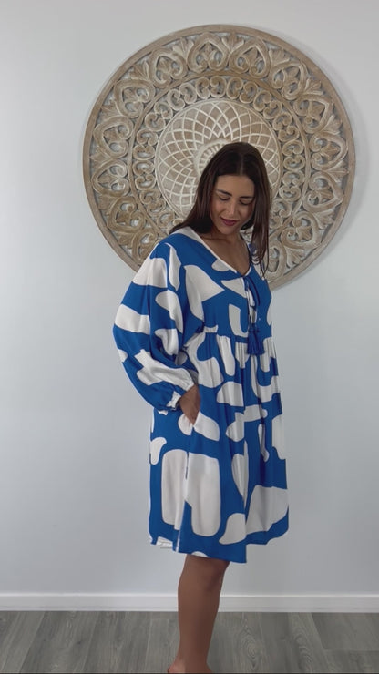 Avocado Dress "Abstract Geo"