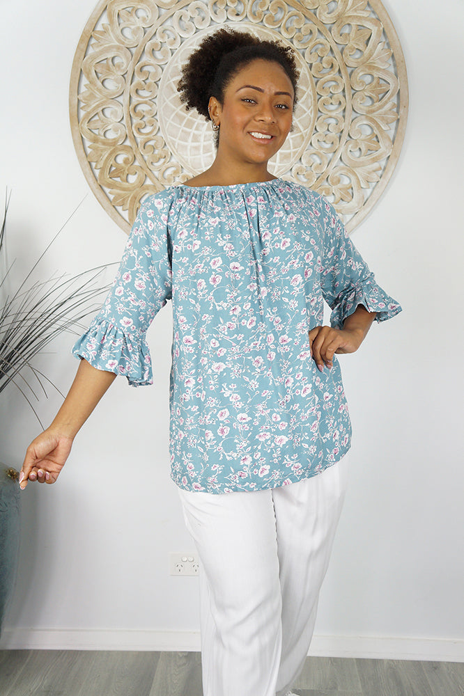 Capri Top "Springflower"