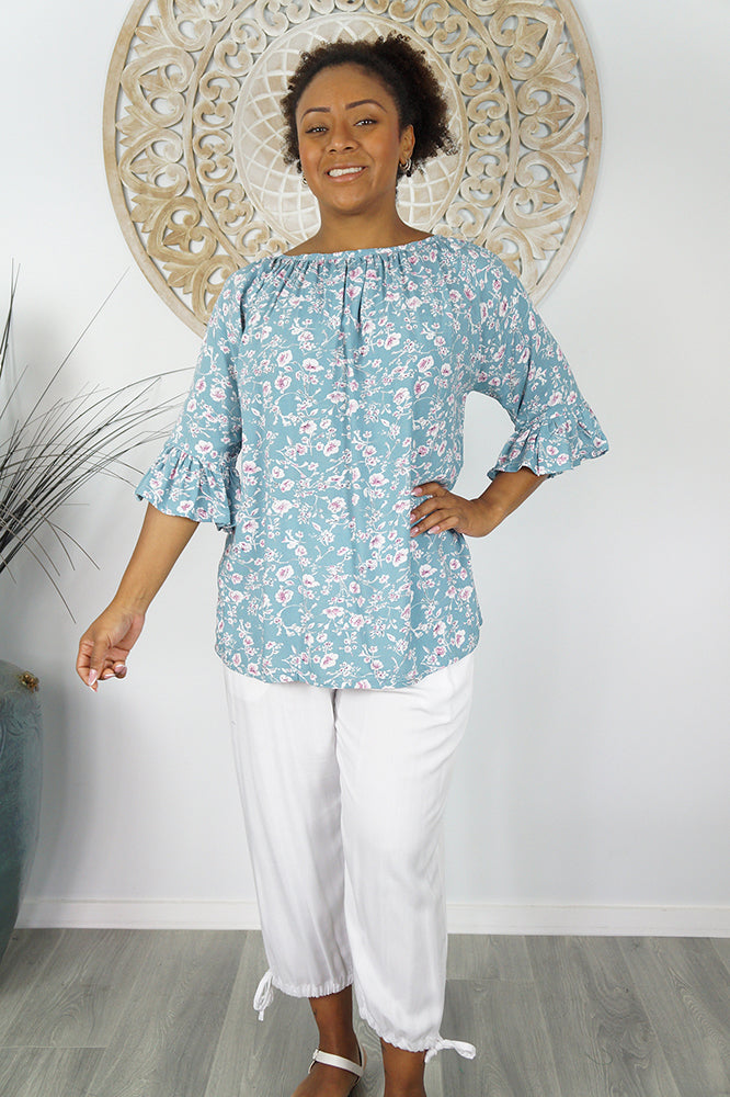 Capri Top "Springflower"