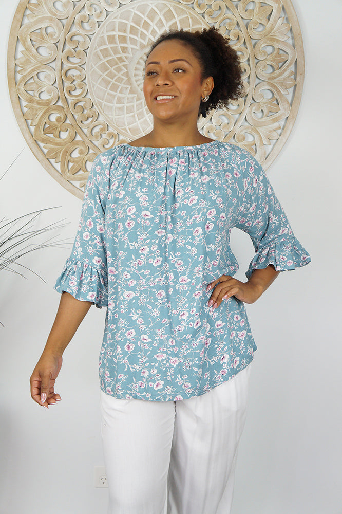 Capri Top "Springflower"