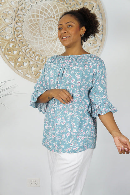 Capri Top "Springflower"