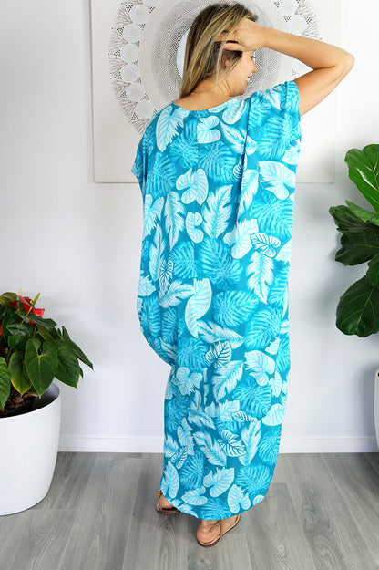 Frilled Toga Dress "Leaves"