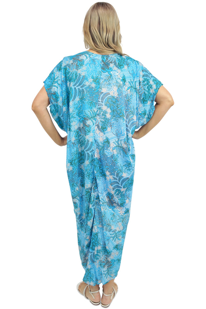 Frilled Toga Dress "Paisley Batik"