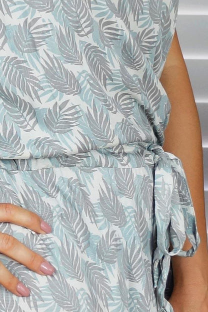 Long Chloe Dress "Leaves"