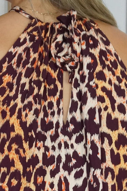 Long Chloe Dress "Leopard"